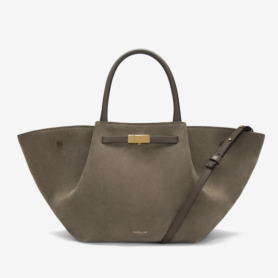 The Midi New York | Deep Olive Suede & Deep Olive Smooth | Demellier