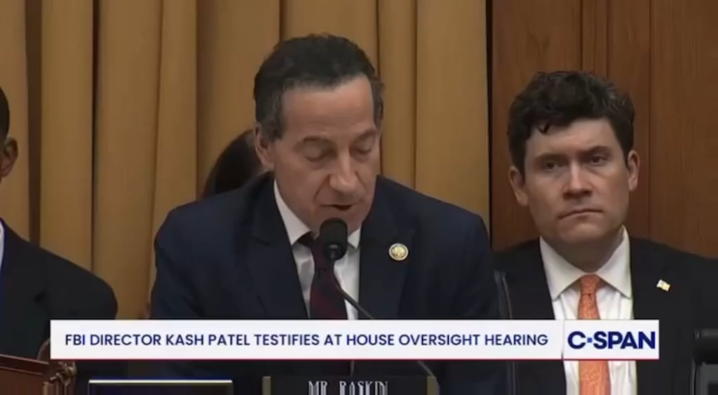 Trump's next fall guy Kash Patel's own words being played to him at the House Oversight committee hearing