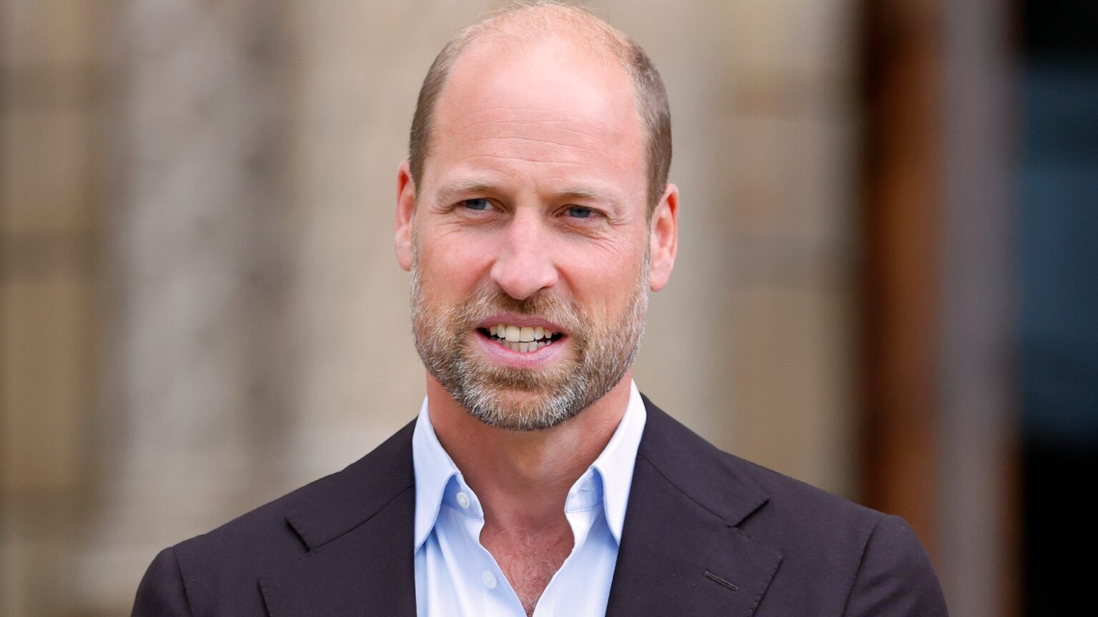 Prince William, Prince of Wales arrives for a visit to the Natural History Museum's newly renovated gardens on September 4, 2025