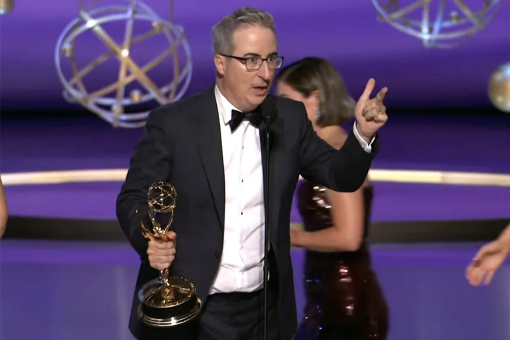 Here’s what John Oliver said in bleeped Emmys speech, including a dig at the host Here's what John Oliver said in bleeped Emmys speech, including a dig at the host