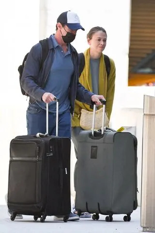 The Image Direct Hugh Jackman and Sutton Foster in New York City