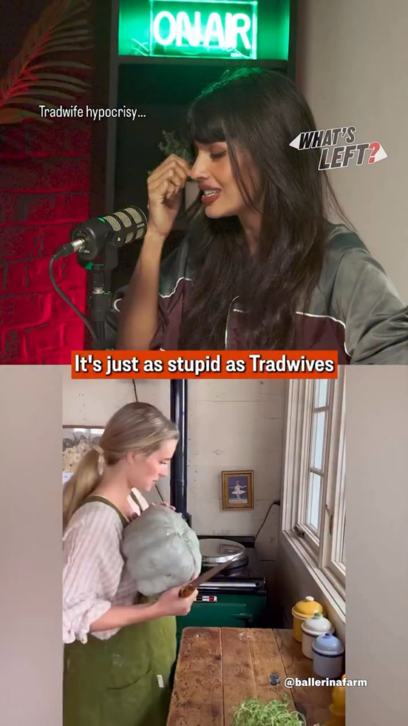 Jameela Jamil on tradwife hypocrisy