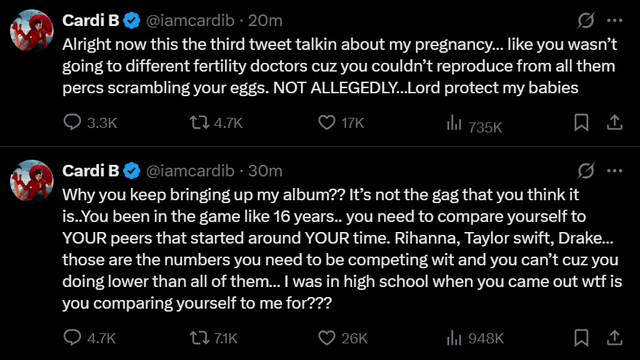 Nicki Minaj and Cardi B are going back and forth on Twitter