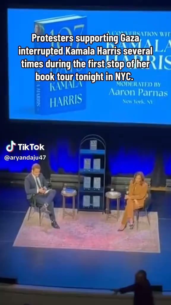 Kamala Harris’ First Book Tour Appearance Disrupted by Gaza Protesters