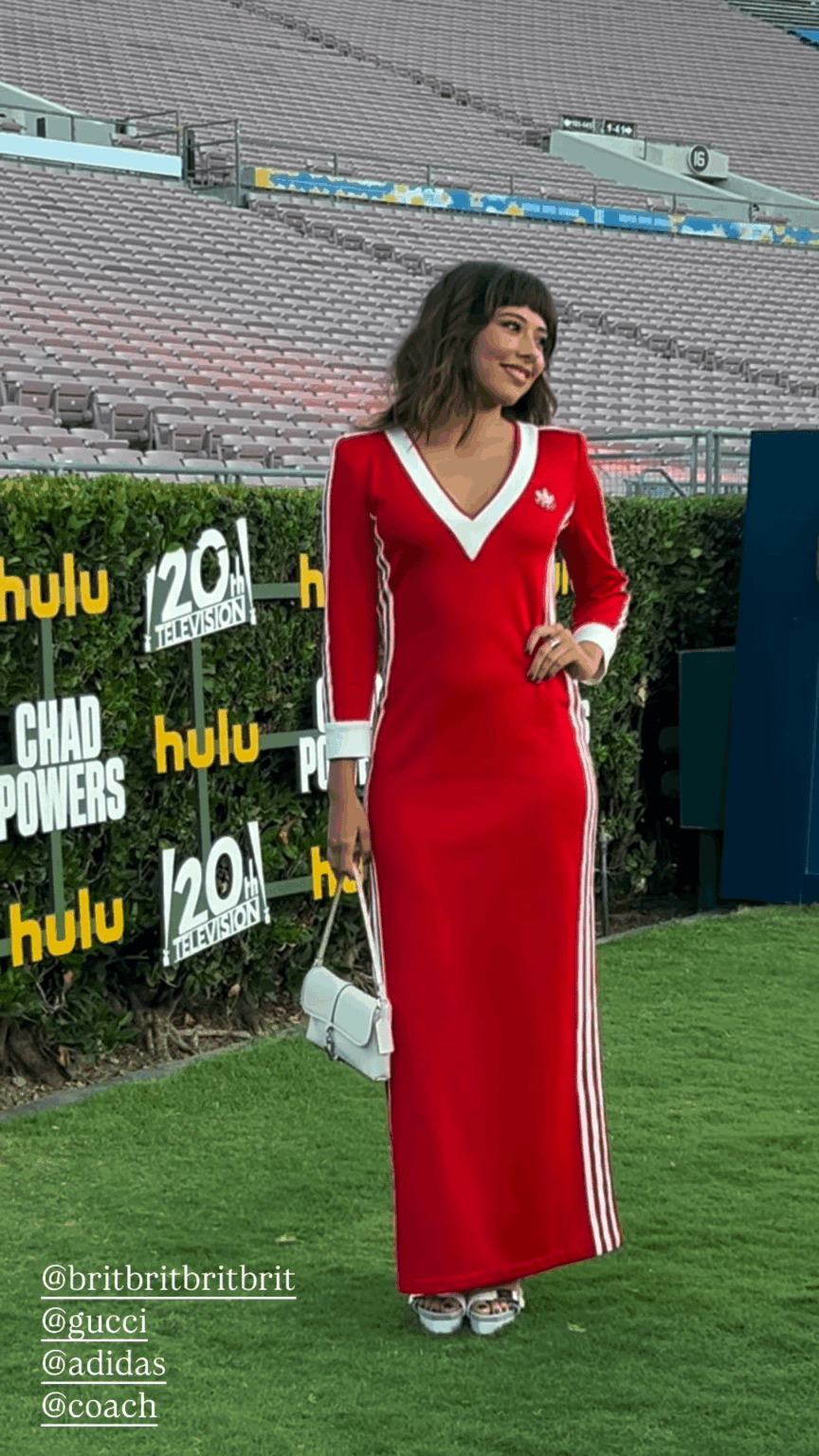 Xochitl Gomez at the Chad Powers Premiere at Rose Bowl in Pasadena, September 2025