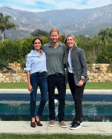Meghan, Duchess of Sussex/Instagram  Meghan Markle, Prince Harry and Clare Smyth.