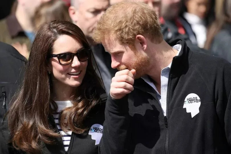 Britain's Catherine, Duchess of Cambridge and Britain's Prince Harry