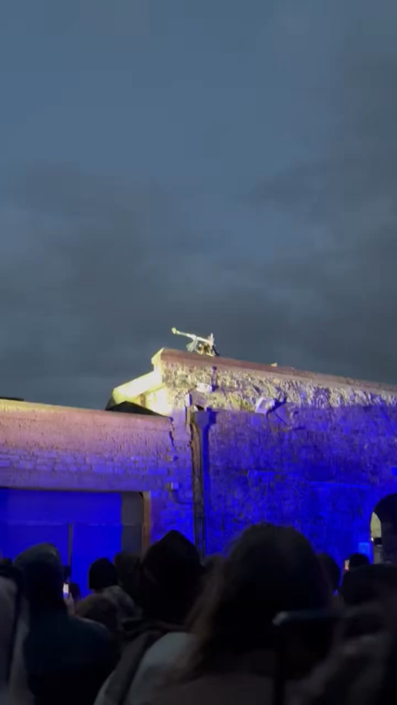 Cillian Murphy in full costume delivering a monologue to open the Sounds From A Safe Harbour Festival in Cork, Ireland. (September 11, 2025)
