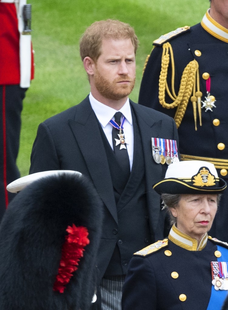 Prince Harry at the Queen's funeral