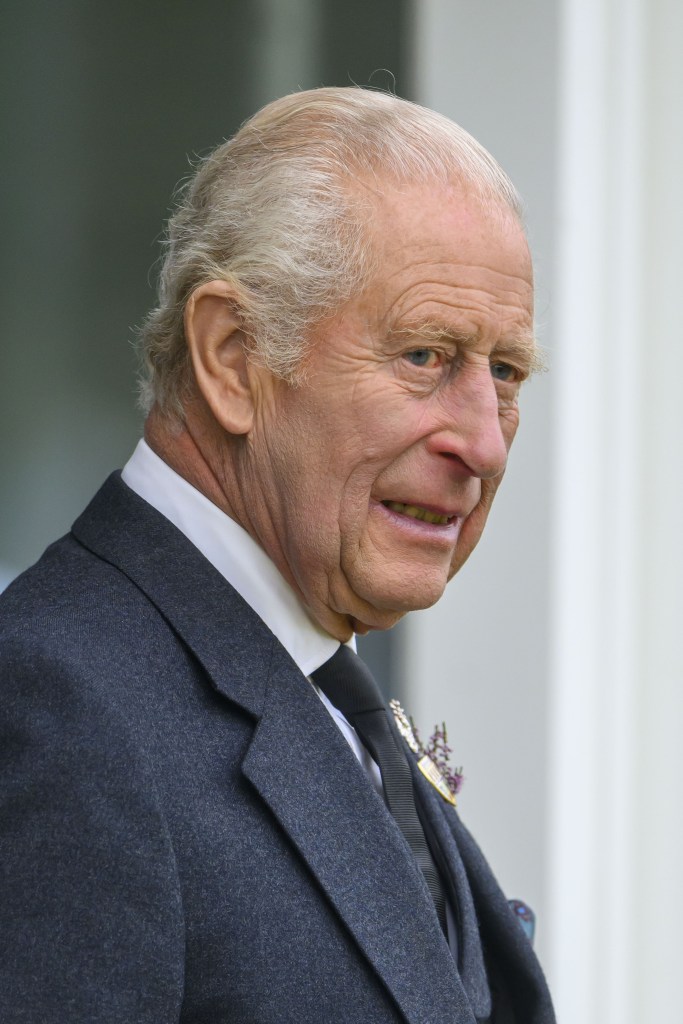 King Charles in suit in Scotland