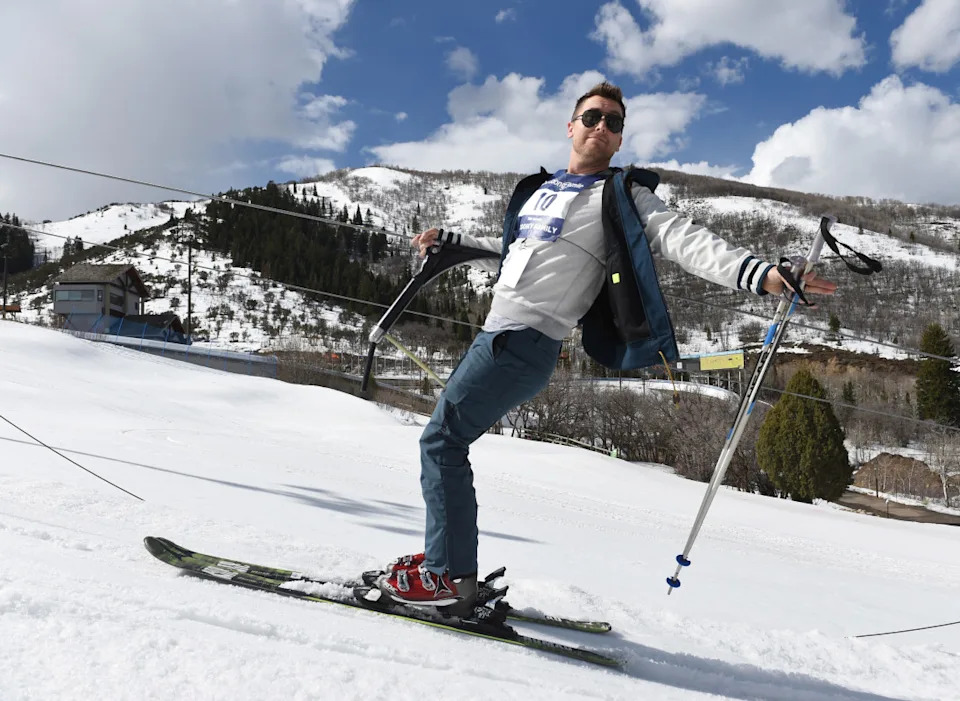 <em>Lance Bass Tearin' Up the Slopes. </em>