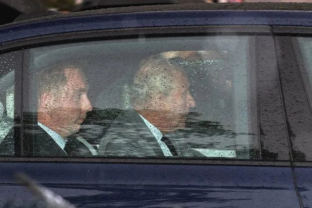 Getty King Charles arriving at Clarence House to meet Prince Harry