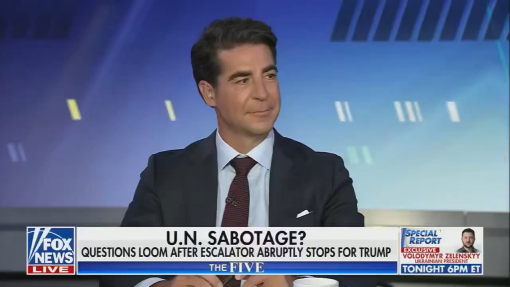 Fox News casually mentioning we should bomb (or gas) the UN because an escalator not working is an insurrection