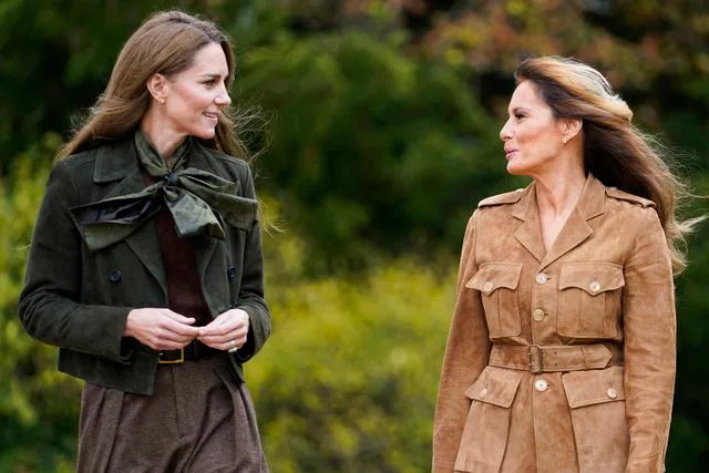 NATHAN HOWARD/POOL/AFP via Getty Kate Middleton and Melania Trump visit Frogmore Gardens on the Windsor Estate on Sept. 18, 2025