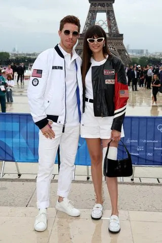 Getty Images Shaun White and Nina Dobrev in 2024.