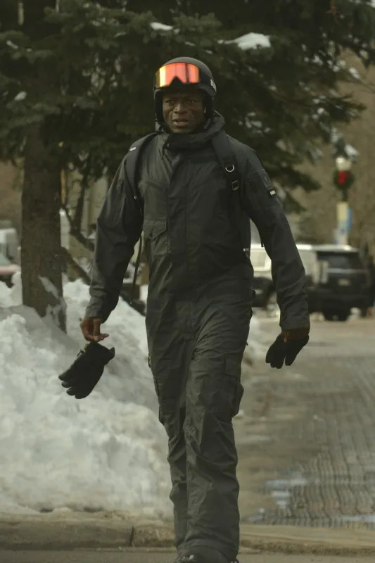 <em>Seal, not *actively* skiing, but looking like he's headed that way! Or he's just cold... </em>