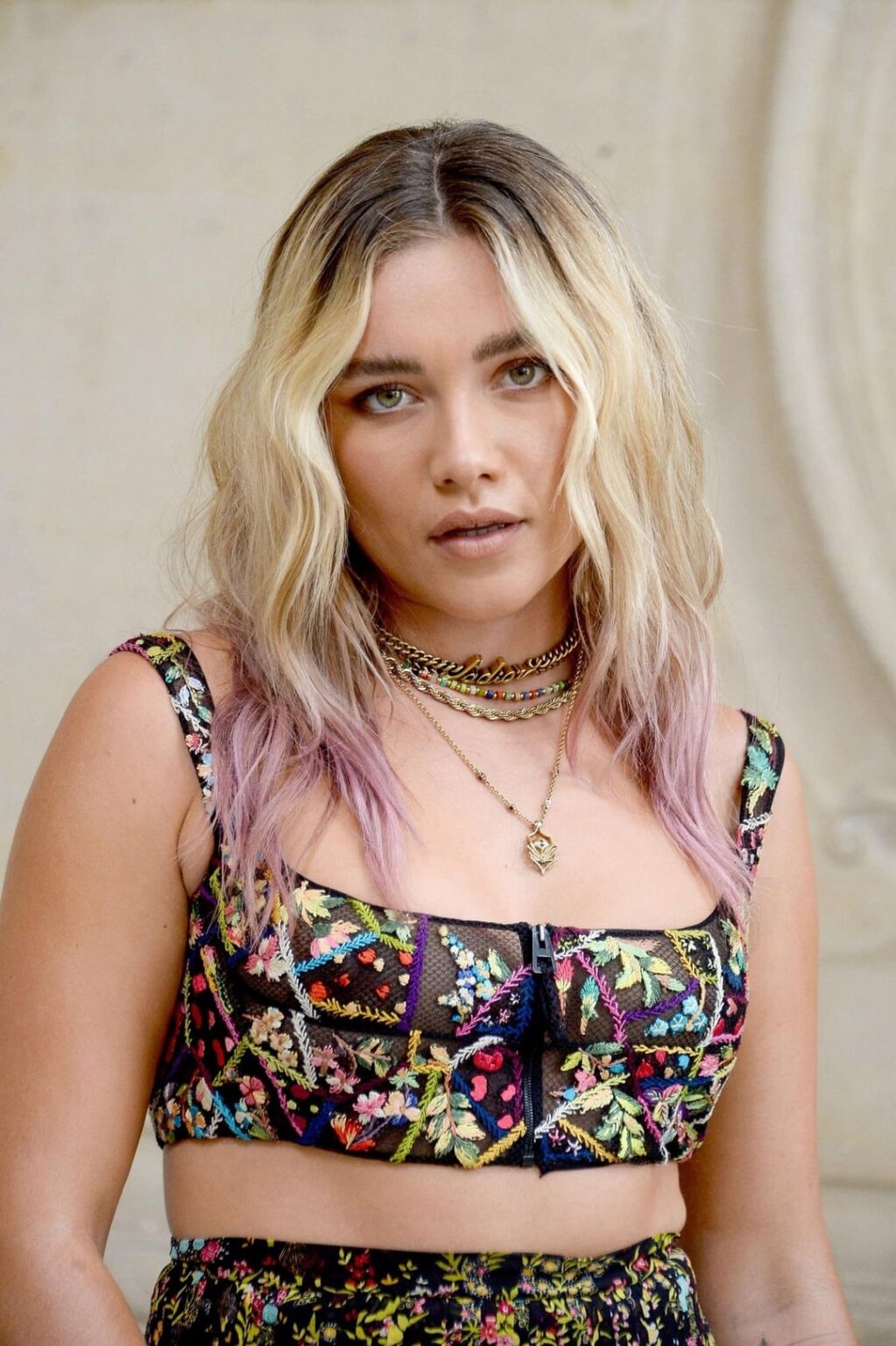 Florence Pugh at the Christian Dior Show during Paris Fashion Week. July 5th, 2021.