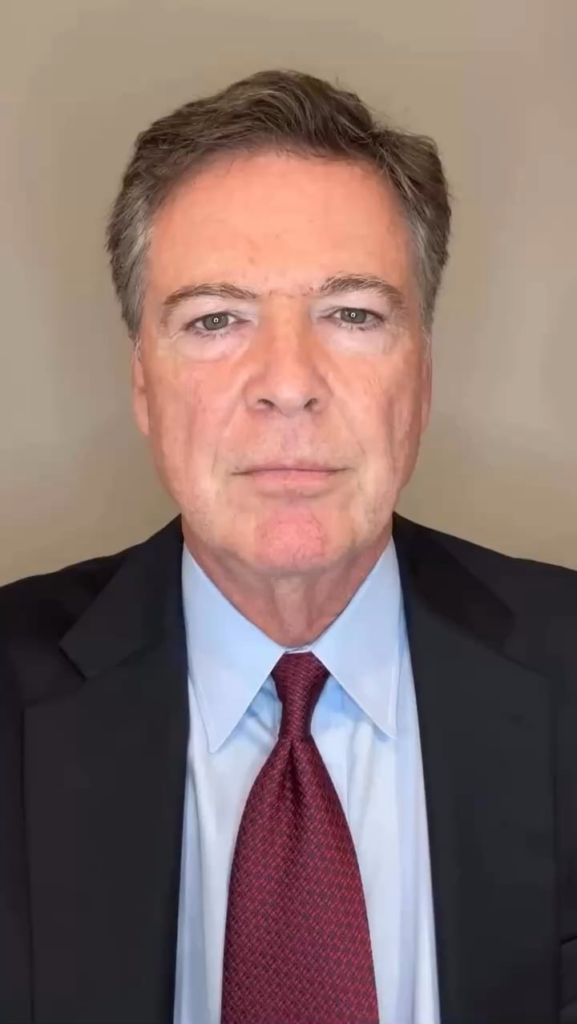 Former FBI Director James Comey posted a video after his indictment “vote like your beloved country depends upon it, which it does”