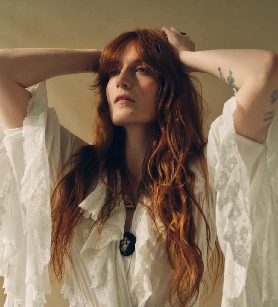 Florence Welch photographed by Linda Brownlee and styled by Aldene Johnson for The Guardian.