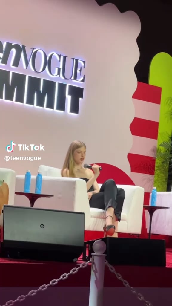 Vivian Jenna Wilson speaks at the Teen Vogue Summit panel on the trans shooter myth “I’m a model!”