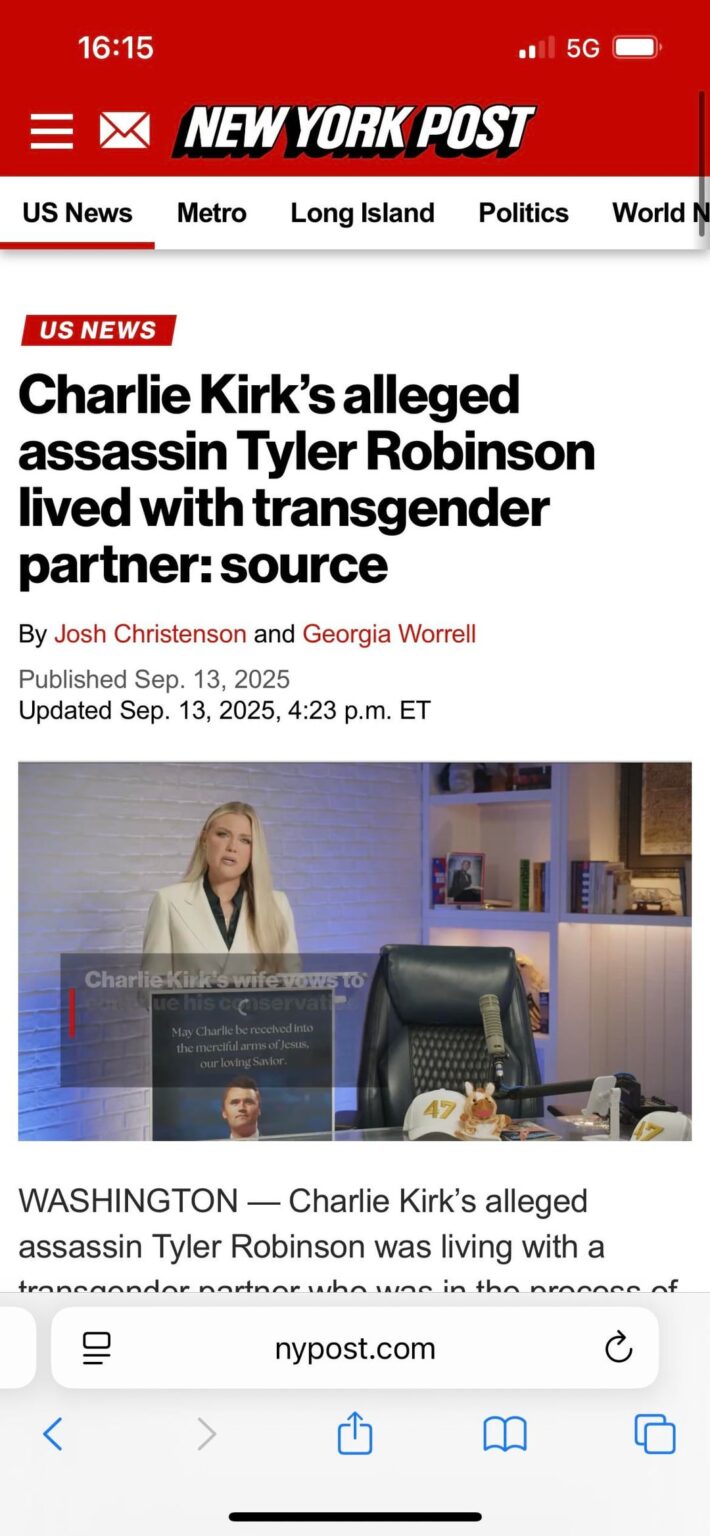 The right wing hysteria continues - they are now claiming Tyler Robinson had a trans woman romantic partner