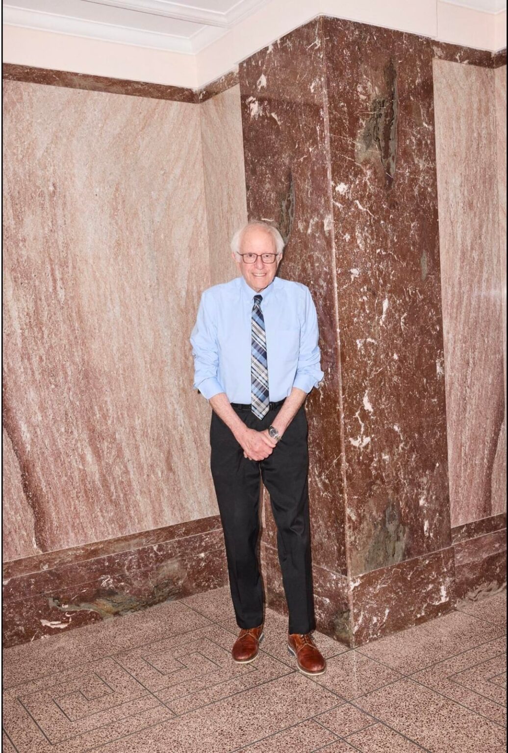 It’s Senator Bernie Sanders turn for the infamously bad Interview Magazine photoshoot | Photographed by Jeremy Liebman