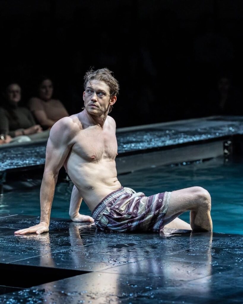 First official look at Joe Alwyn as Heath in his theatrical debut 'The Lady from the Sea' at the Bridge Theatre. | It follows Ellida (Alicia Vikander) as she questions her life with her doctor husband Edward (Andrew Lincoln) when a former lover reappears.