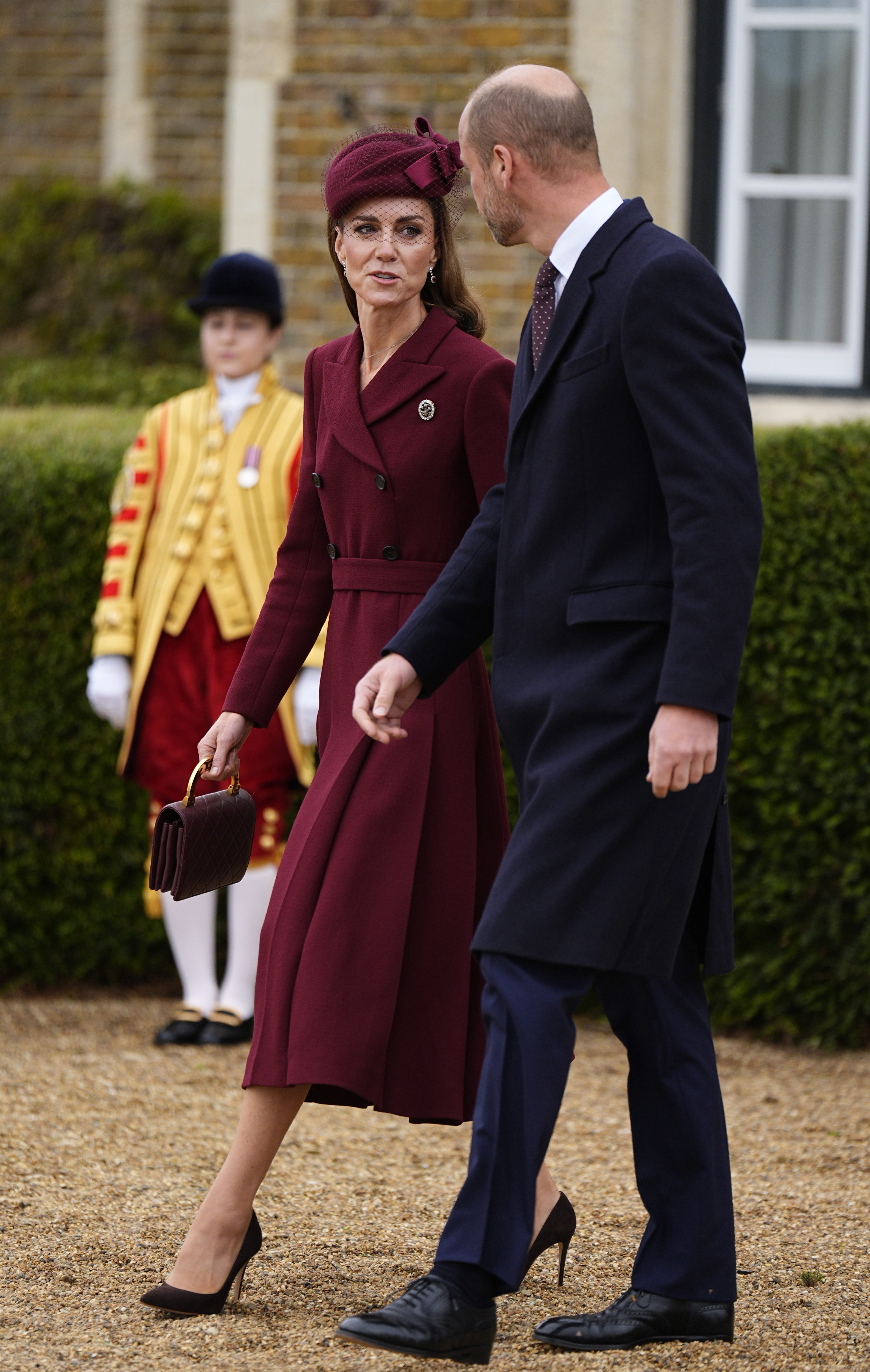 windsor, england september 17: (l r) catherine, princess of wales and william, prince of wales ahead of the arrival of us president donald trump and first lady melania trump at windsor castle on september 17, 2025 in windsor, england. (photo by aaron chown wpa pool/getty images)