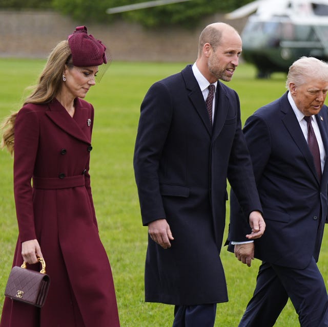 UK Hosts President Trump And First Lady Melania Trump For State Visit - Day Two windsor, england september 17: (l r) catherine, princess of wales and william, prince of wales receive us president donald trump and first lady melania trump during the state visit by the president of the united states of america at windsor castle on september 17, 2025 in windsor, england. (photo by aaron chown wpa pool/getty images)
