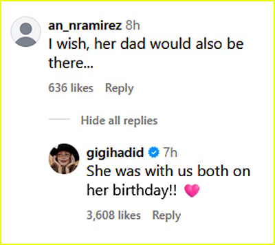 Gigi Hadid comment