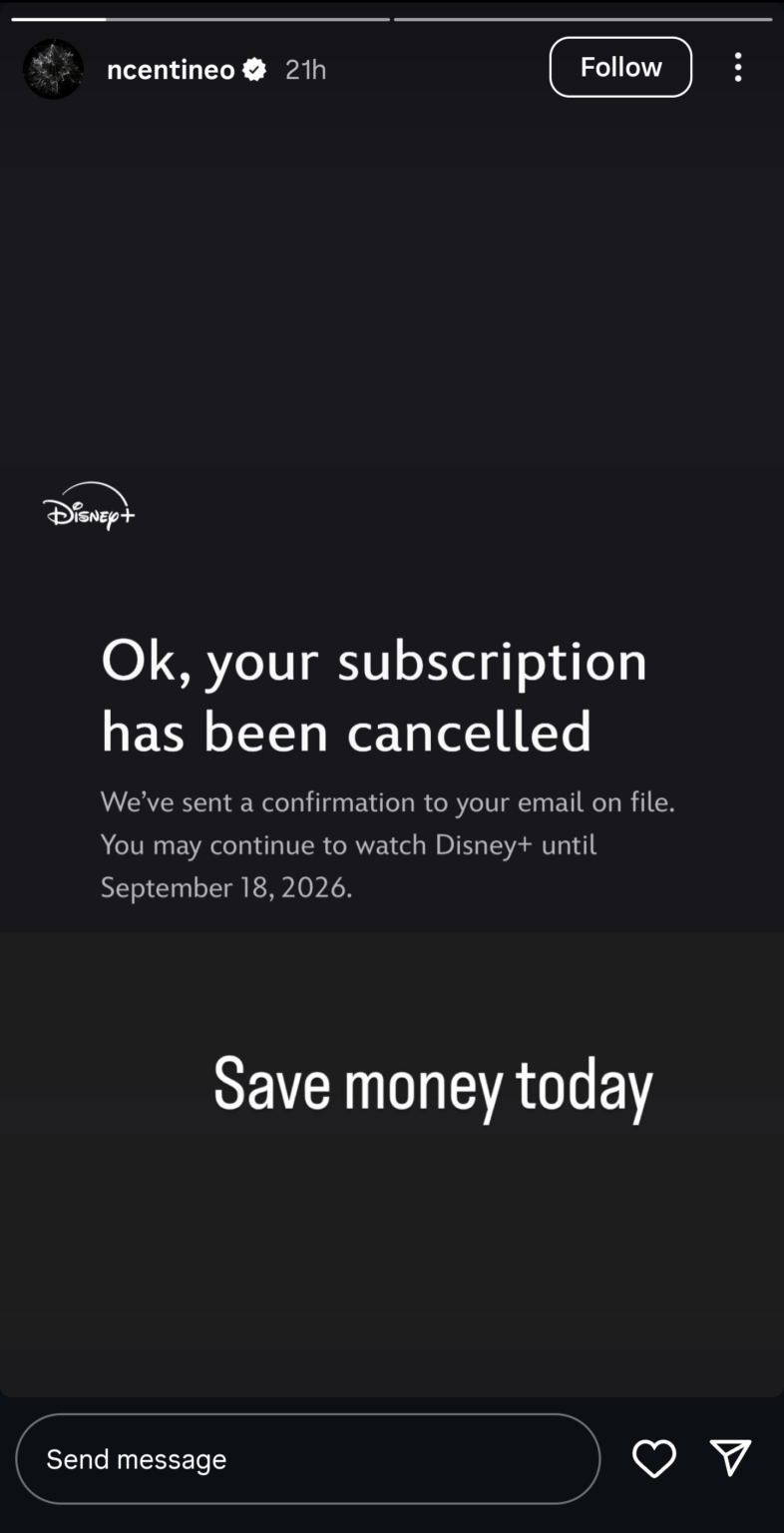 Noah Centineo buys a year's Disney+ subscription just so he can tell everyone he canceled it