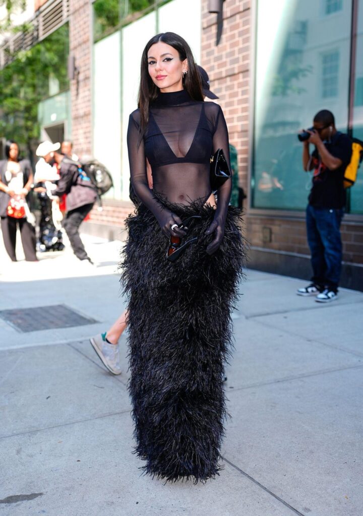 Victoria Justice attending New York Fashion Week on September 15, (2025)