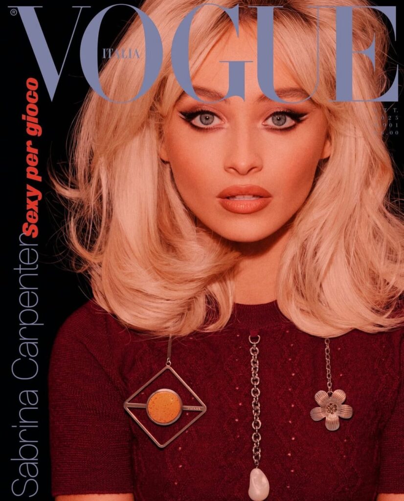 Sabrina Carpenter graces the cover of Vogue Italia