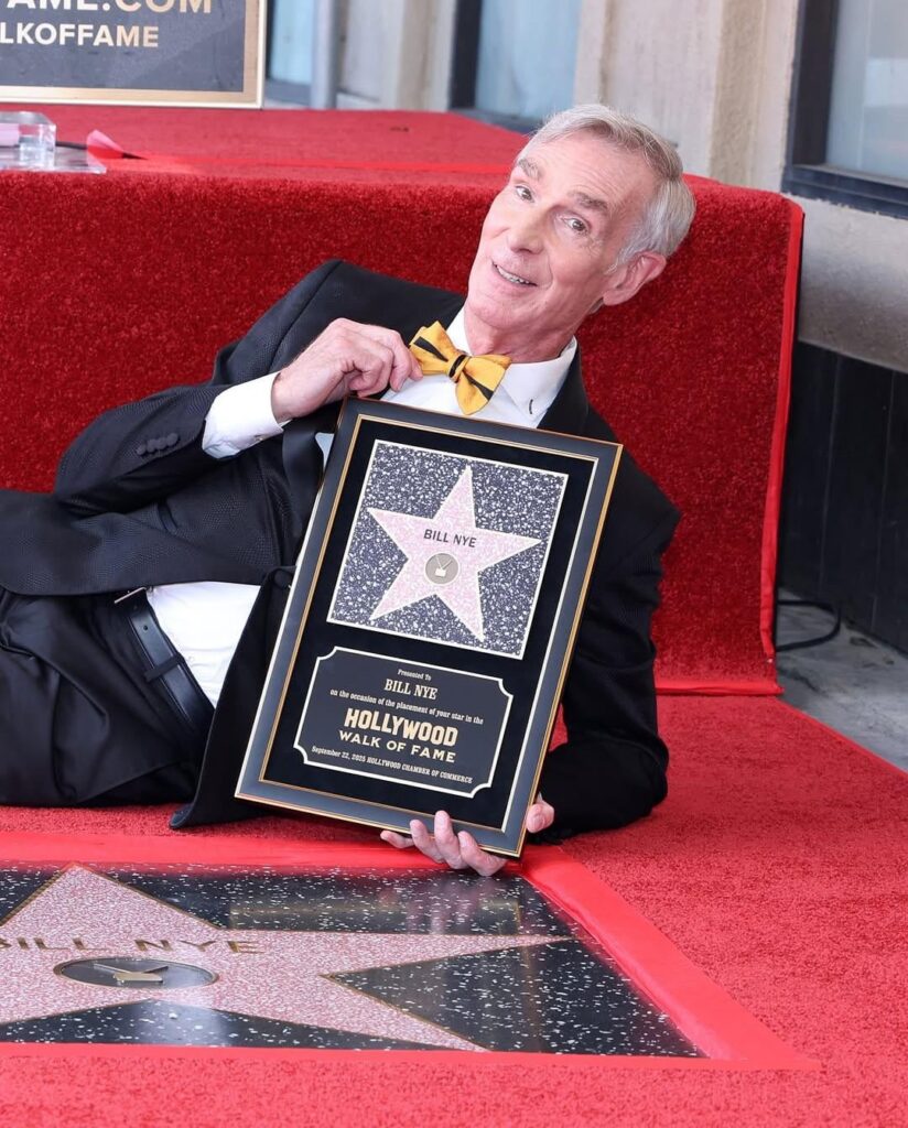 Bill Nye was honored today with a Star on the Hollywood Walk of Fame! (September 22, 2025)