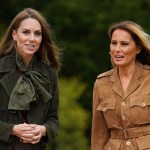 WINDSOR, ENGLAND - SEPTEMBER 18: Catherine, Princess of Wales (L) and First Lady Melania Trump talk in Frogmore Gardens during the State visit by the President of the United States of America and U.S. First Lady Melania Trump, on September 18, 2025 in Windsor, England. ()