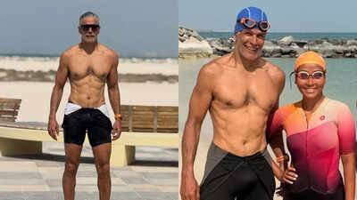 Milind Soman flaunts washboard abs at 59 in swimming shorts, wife Ankita reveals, 'it was made in the gym', here's what his fitness mantra is!