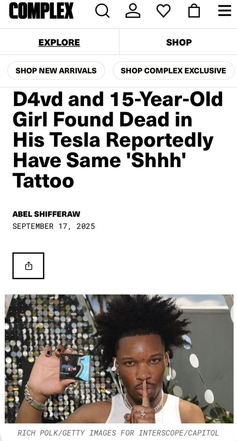 Identity of body found in D4vd’s Tesla revealed