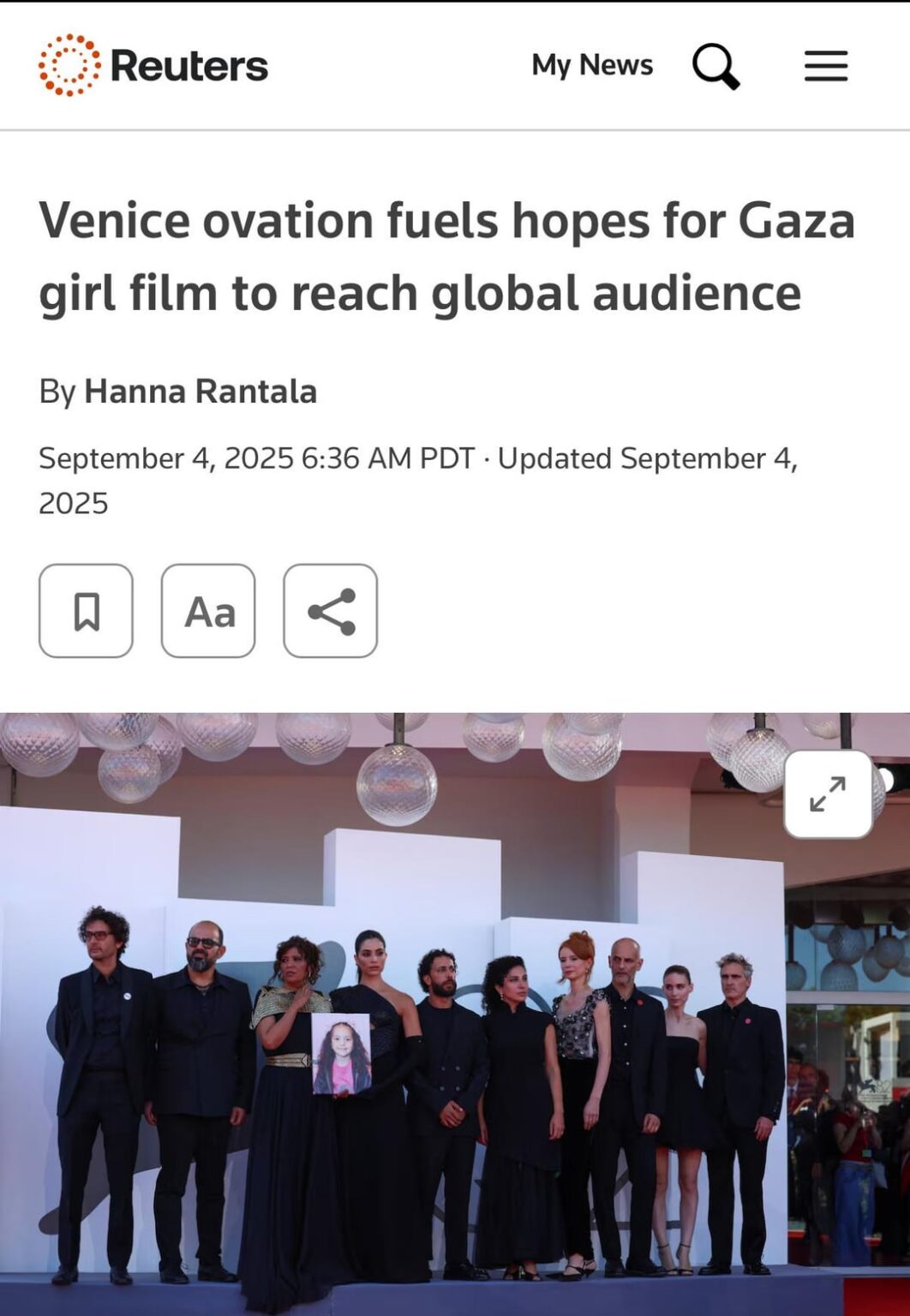 Reuters and BBC use tone-deaf headlines in coverage of Hind Rajab movie, calling it a “girl film” about a “child’s killing”