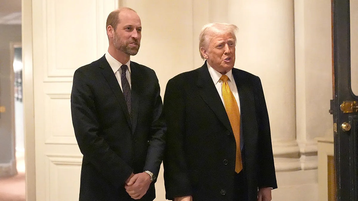 Prince William standing alongside President Donald Trump.