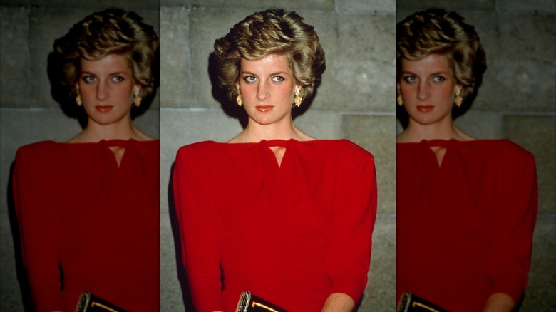 Princess Diana at a state reception in Melbourne in the 1980s.