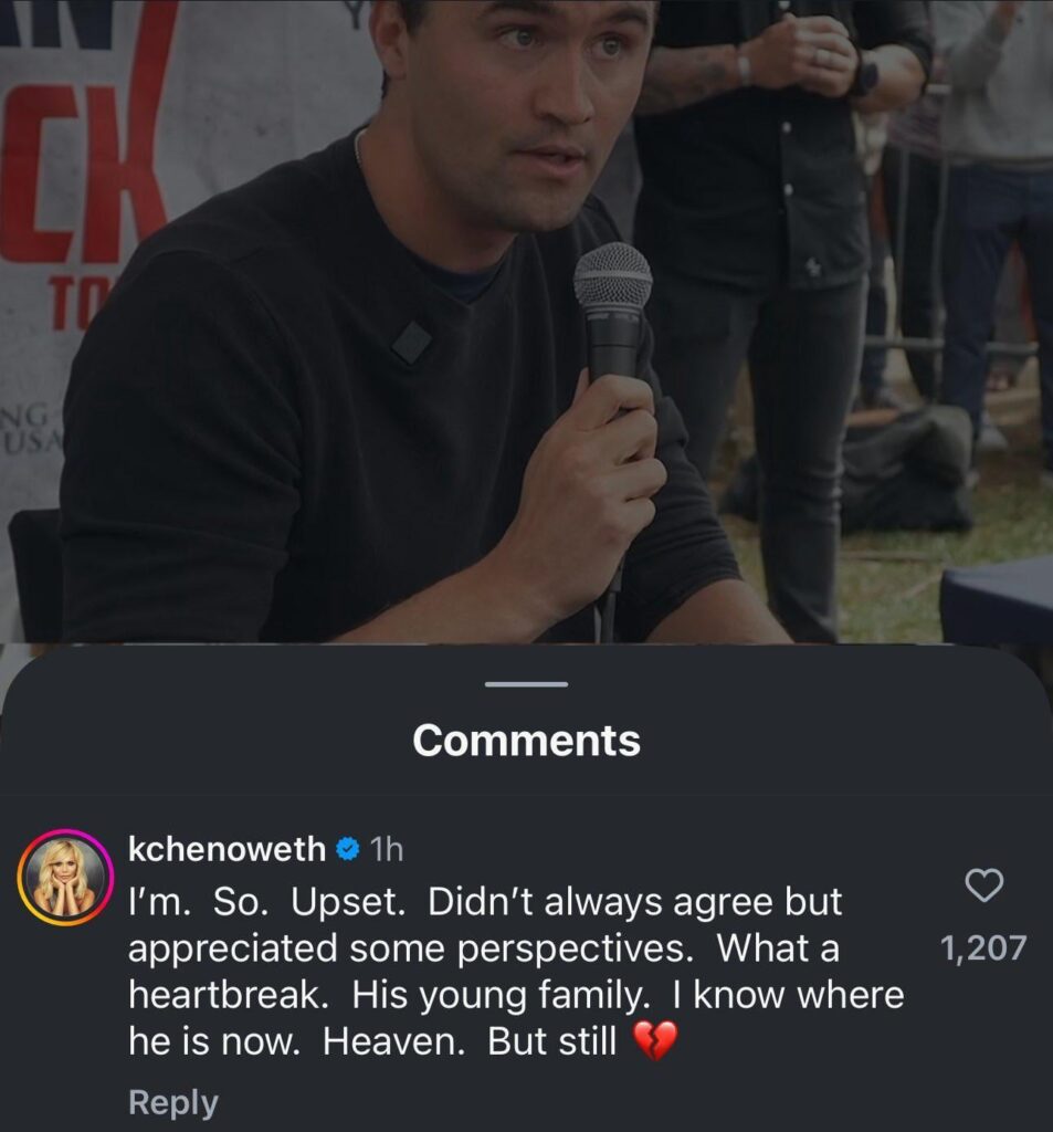 Kristin Chenoweth says Charlie Kirk is now in heaven