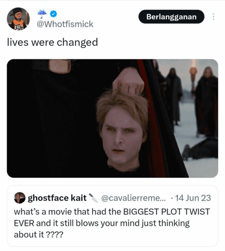 What's your favourite movie plot twist ever?