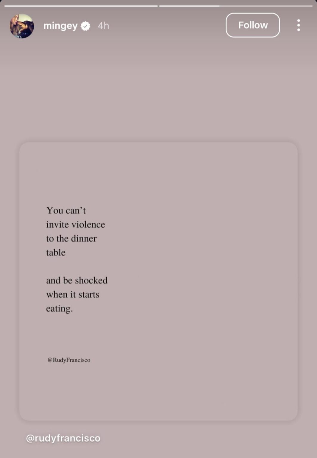 Amanda Seyfried's Instagram story