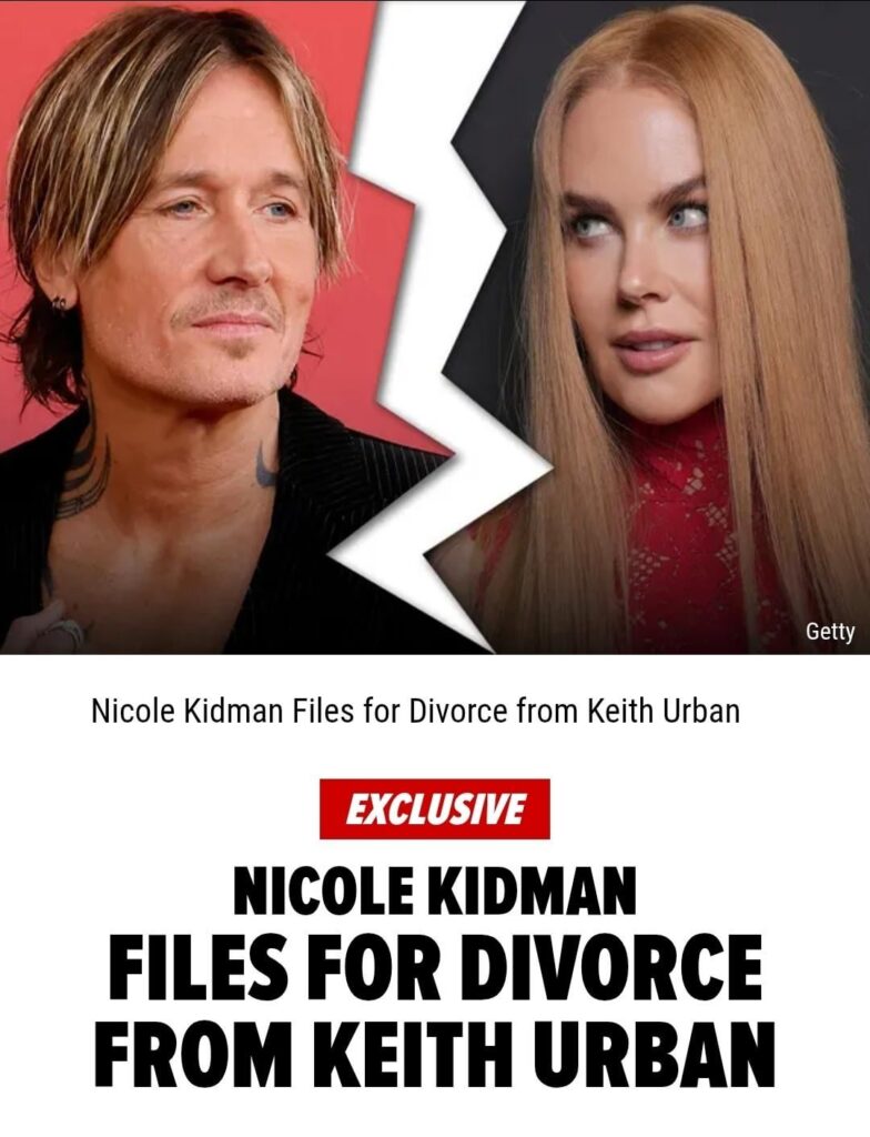 Nicole Kidman files for divorce from Keith Urban