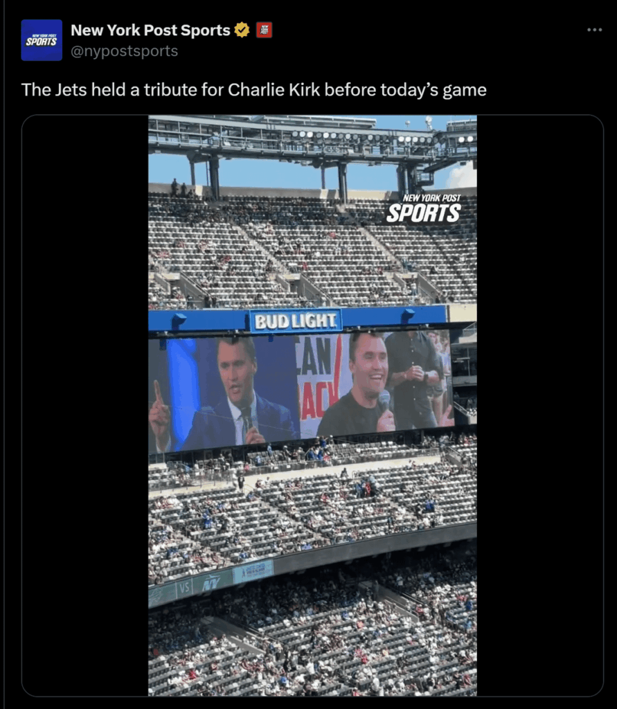 here's what happens when you're a professional sports team that pays tribute to charlie kirk