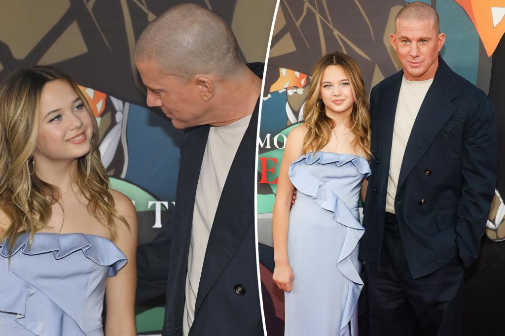 Channing Tatum poses with look-alike daughter Everly, 12, in rare red carpet outing