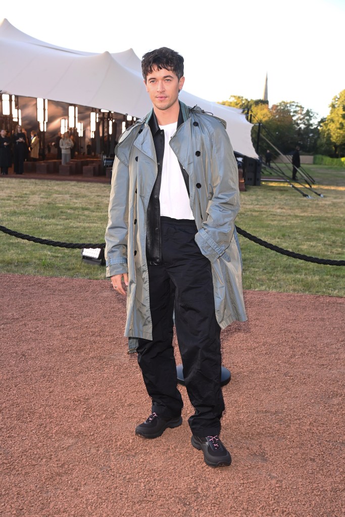 Tom Blyth attends the Burberry Summer 2026 show during London Fashion Week