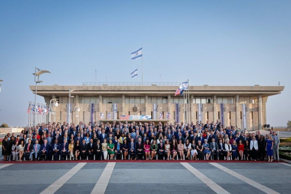 A delegation of 250 U.S. state legislators have arrived in Israel attending the "50 States, One Israel" propaganda marathon