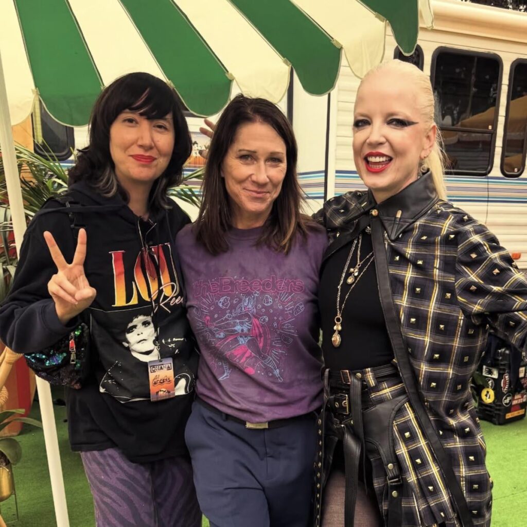 Karen O of The Yeah Yeah Yeahs, Kim Deal of The Pixies and Shirley Manson of Garbage backstage at Ohana Fest.
