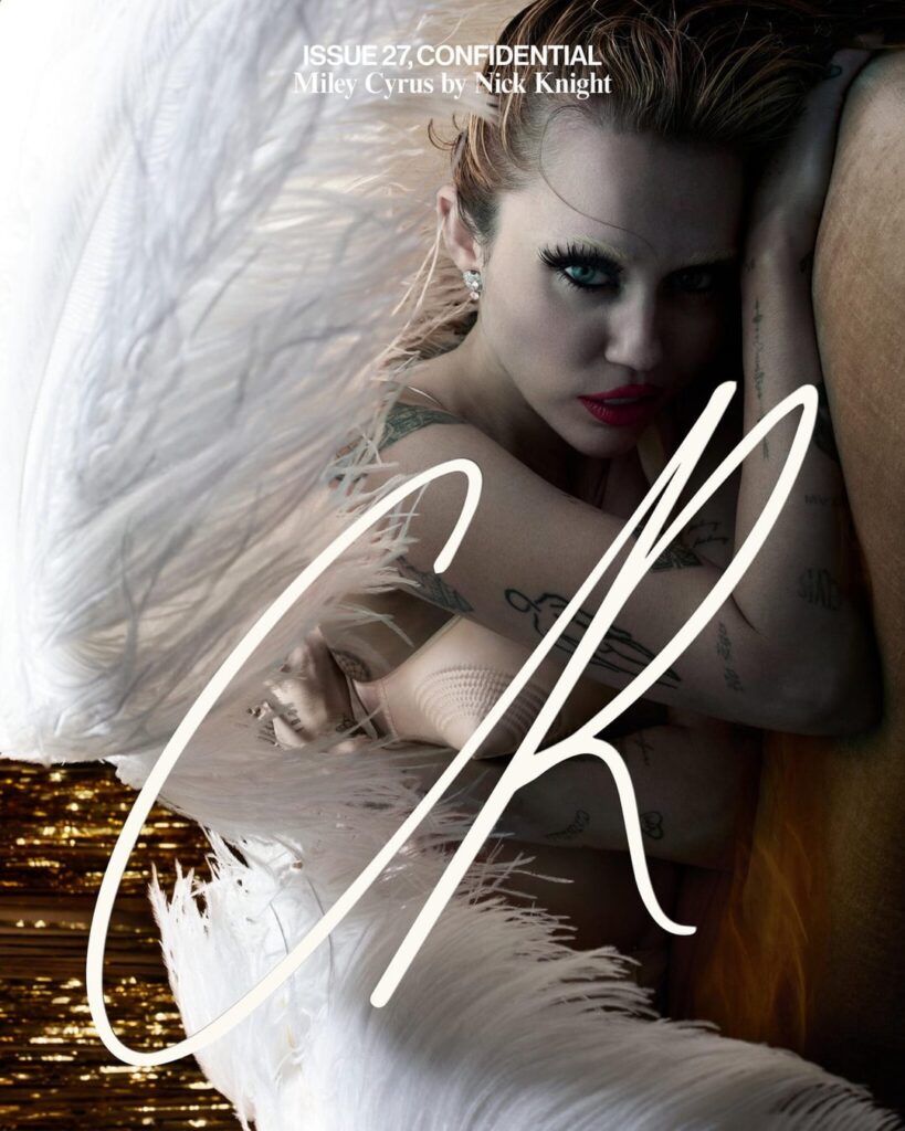 Mikey Cyrus: “When I did this shoot for CR, it was before the idea of a showgirl became cultural in the way it is now. There’s a real conversation happening and a new breath being exhaled into what a showgirl is. Real kind of showgirlship is more than bedazzled bras, feathers, and makeup.”